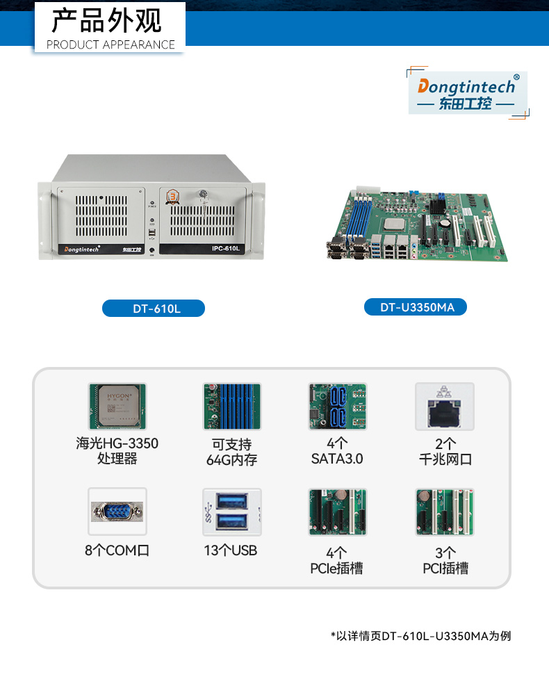 東田國產(chǎn)化工控機,雙路海光服務(wù)器主機,DT-610L-U3350MA.jpg