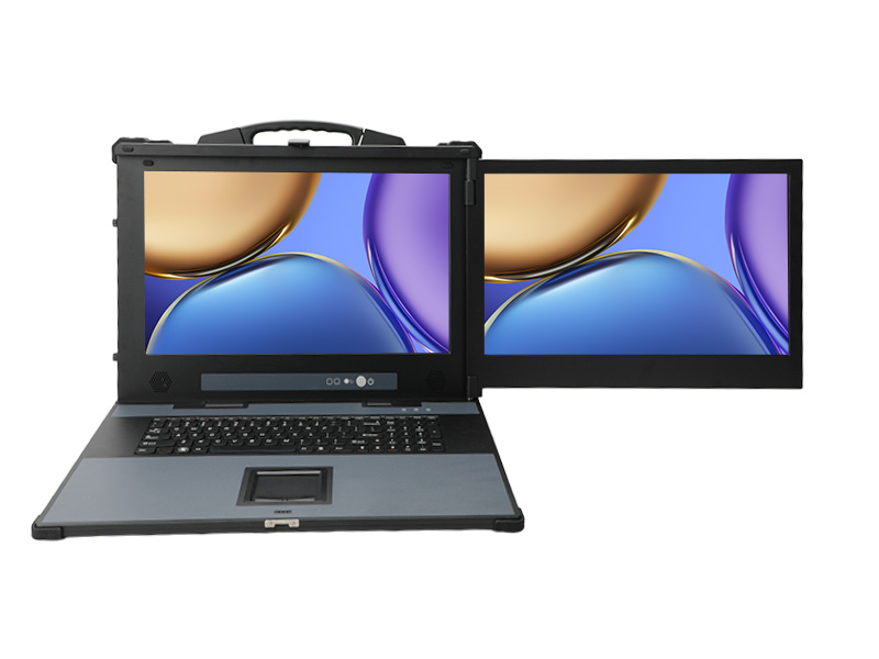 國產(chǎn)雙屏便攜工控機(jī),128GDDR4高擴(kuò)展便攜機(jī),戶外設(shè)備巡檢電腦,DTG-1427ZD-MKX7KMB