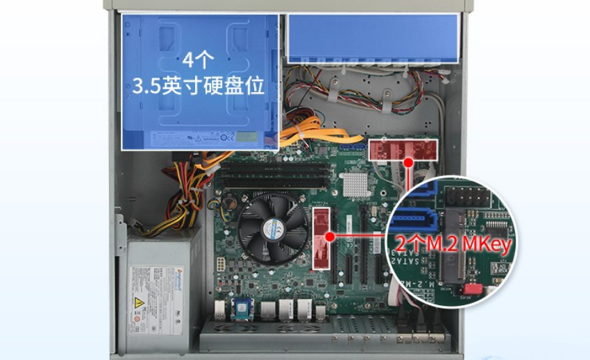 該工控機端口豐富，擴展性強，可外接多種設備，滿足客戶多種需求。